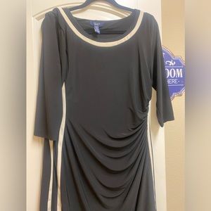 Chaps black and white dress